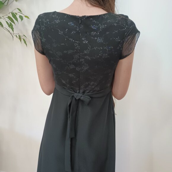 Formal Fashion Black Long Classic Concert Performance Dress - Picture 3 of 4